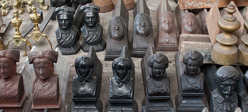 Antique firedogs - andirons - fire dogs