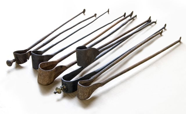 French antique fireplace tongs
