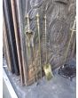 Victorian Companion Set made of Cast iron, Polished brass 