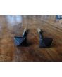 Small Mounting Brackets Fireback | 1 Pair made of Cast iron 