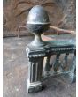 Neoclassical Fireplace Andiron made of Wrought iron, Brass 