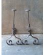 Louis XV Andirons made of Wrought iron 