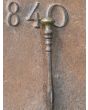 Antique French Fire Poker made of Wrought iron, Brass 