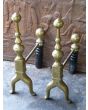Victorian Rests Fire Irons made of Brass, Wood 