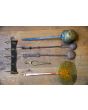 Antique Wall-mounted Fireplace Tools made of Wrought iron, Brass, Copper 