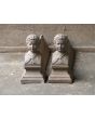 Antique Fireplace Andirons made of Cast iron 