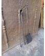 Large French Fireplace Tools made of Wrought iron 