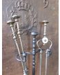 Polished Steel Fire Irons made of Wrought iron, Polished steel 