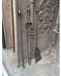 Victorian Fireplace Tool Set made of Wrought iron, Brass, Polished copper, Bronze 