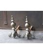 Louis XIV Style Andirons made of Cast iron, Brass 