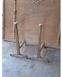 Antique Hand-Forged Andiron made of Wrought iron 