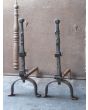 Antique Fireplace Andirons made of Wrought iron 