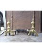 Neo Gothic Fire Basket made of Cast iron, Wrought iron, Polished brass 