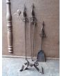 Art Nouveau Fire Tools made of Wrought iron 