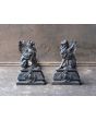 Neoclassical Style Andirons made of Cast iron, Brass 