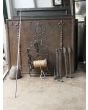 Large Antique Roasting Jack made of Wrought iron, Wood, Stone, Rope, Lead 