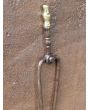 Antique Dutch Fire Tongs made of Wrought iron, Polished brass 
