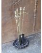Victorian Companion Set made of Cast iron, Wrought iron, Polished brass 