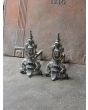 Napoleon III Fire Dogs made of Wrought iron, Brass 