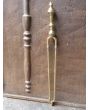 Victorian Fire Tongs made of Polished brass 