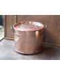 Large Polished Copper Log Basket made of Wrought iron, Polished copper 