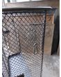 Large Victorian Fire Guard made of Polished brass, Iron mesh, Iron 