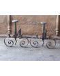 Louis XV Iron Andirons made of Wrought iron 