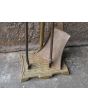 Large French Fireplace Tools made of Wrought iron, Brass 