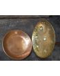 Large Antique Hot Water Bottle | Bed Pan made of Brass, Copper, Wood 