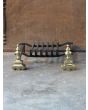 Antique Fireplace Log Grate made of Wrought iron, Brass 
