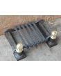 Antique Fireplace Log Grate made of Cast iron, Wrought iron, Brass 