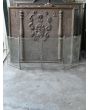 Antique French Fire Screen made of Brass, Iron mesh, Iron 