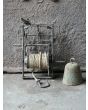 Antique Weight Roasting Jack made of Wrought iron, Brass, Wood, Rope, Lead 