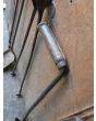 Antique French Fireplace Tools made of Wrought iron, Wood 