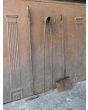 Antique French Fireplace Tools made of Wrought iron 