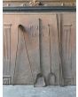 Large French Fireplace Tools made of Wrought iron 