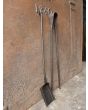 Antique French Fireplace Tools made of Wrought iron 