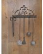 Antique Wall-mounted Fireplace Tools made of Wrought iron 