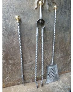 Polished Steel Fire Irons