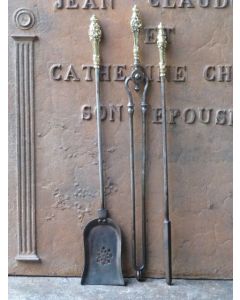 Polished Steel Fire Irons