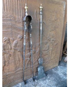 Polished Steel Fire Irons