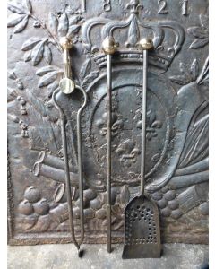 Polished Steel Fire Irons
