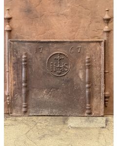 Pillars with IHS Monogram Fireback