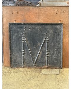 Pillars with Fleurs de Lys Fireback