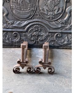 Louis XV Iron Andirons