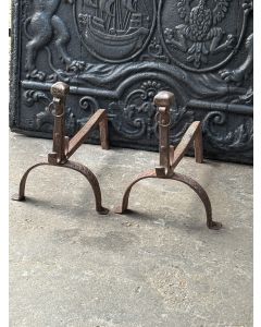 Louis XV Iron Andirons