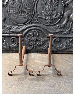 Louis XV Iron Andirons