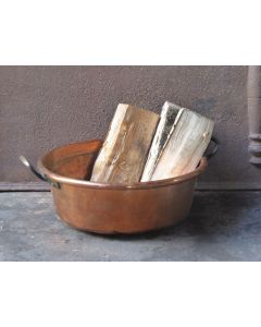Polished Copper Log Basket