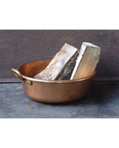 Polished Copper Log Basket