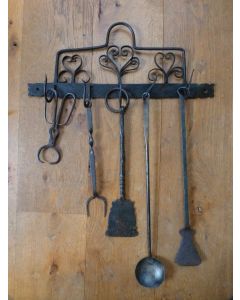 Antique Wall-mounted Fireplace Tools